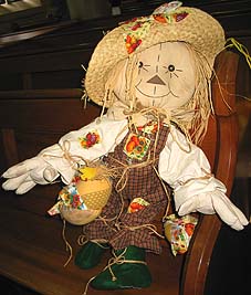 embroidered scarecrow